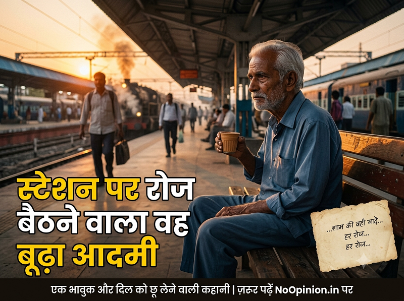 स्टेशन पर रोज बैठने वाला वह बूढ़ा आदमी