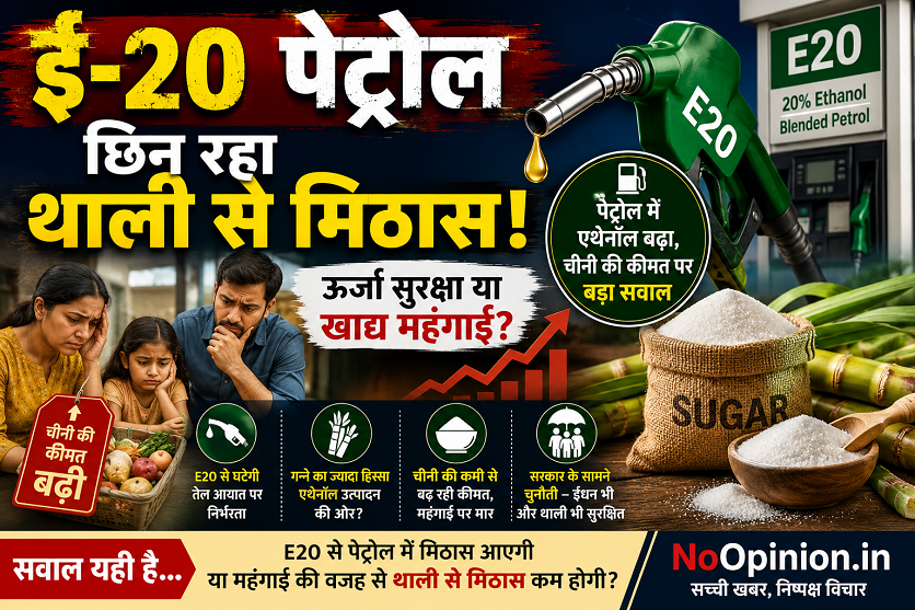 E20 Petrol: क्या एथेनॉल से बढ़ रही चीनी की कीमत? थाली से मिठास छिनने का सवाल