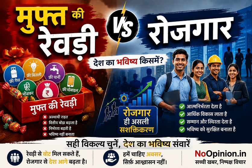 मुफ्त की रेवड़ी, रोजगार, बेरोजगारी, चुनाव, चुनावी वादे, फ्री योजना, राजनीति, अर्थव्यवस्था, यक्ष प्रश्न