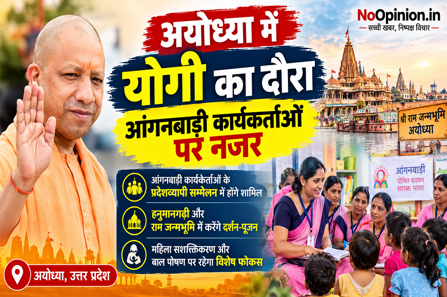 ayodhya mein yogi ka daura, anganbadi karyakartaon par najar