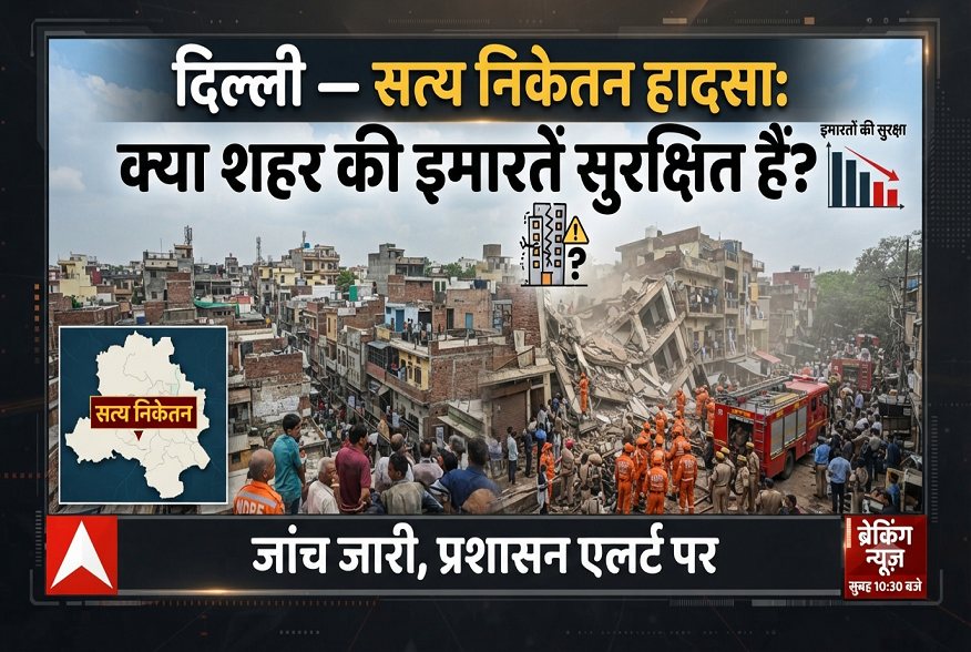 delhi — satya niketan hadasa kya shahar ki imaraten surakshit han