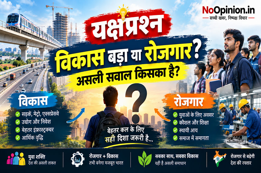 vikas bada ya rojgar asli sawal kiska hai